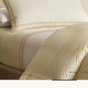 Signature Embellished Duvet Full / Queen Organic Cotton NWOT